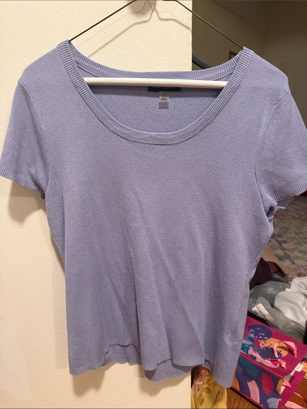 Periwinkle Short Sleeve Knit Top